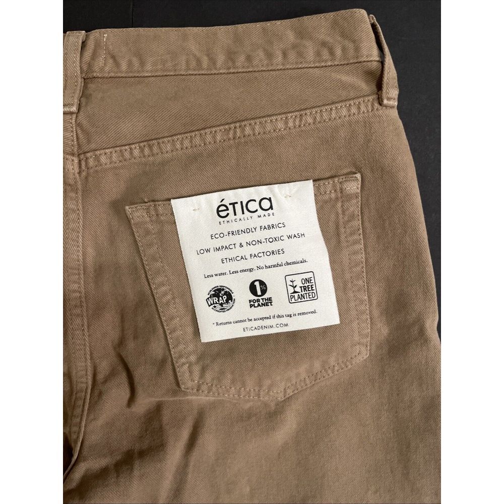 Etica Women's Jeans Sz 29 NWT Marlowe Slim Boyfriend Petrified Oak Cotton Blend - Picture 4 of 10